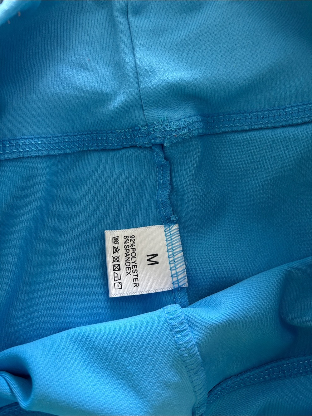 High-Rise Blue Active Bike Shorts - Picture 2 of 2
